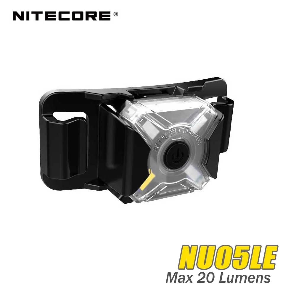 NITECORE NU05 LE мини сигнальная фара 4 * красный зеленый сине-белые LEDs USB Перезаряжаемые
