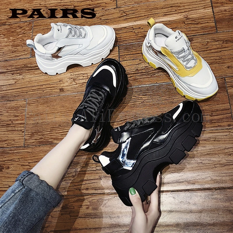 Модные женские кроссовки сезон осень Прямая поставка обувь на толстой подошве