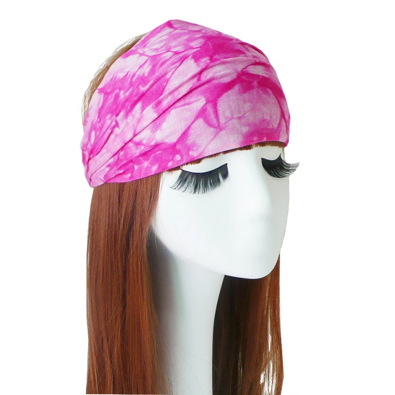 3 шт. женские резинки для волос йоги эластичные широкие повязки на голову цветной