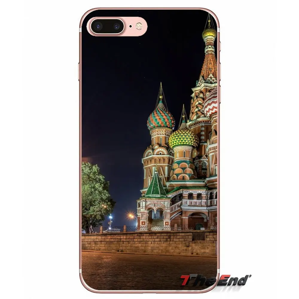Кремль Москва Россия для Apple IPhone X 4 4S 5 5S SE 5C 6 6s 7 8 плюс Plus 6S iphone 8plus мягкие прозрачные