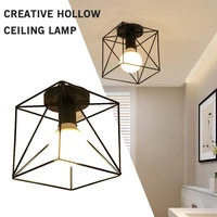 modern led ceiling lights vintage industrial ceiling lamp shade retro loft plafonniers for living room kitchen cage home decor