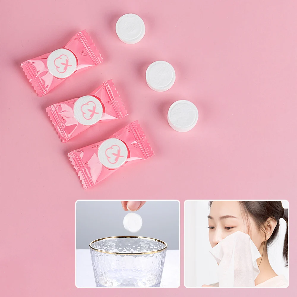 ChristmasSoft Travel use Disposable Compressed Face Towel Dry Pressed Tissue Capsule face clean Cloth CapsulesWipes |