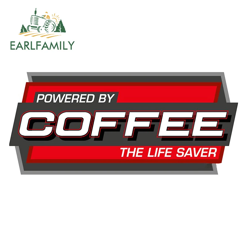 

EARLFAMILY 13 см x 6 см для работы от кофе автомобильные стикеры сделай сам водонепроницаемое окно багажник бампер Виниловая наклейка для автомобиля