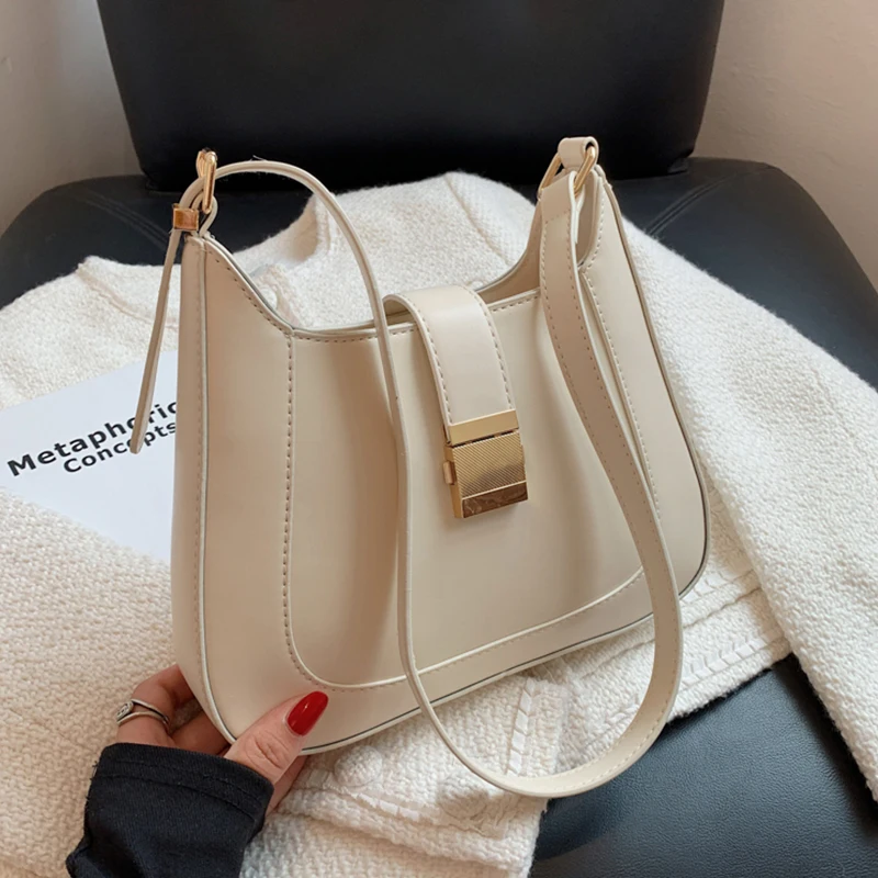 

Fashion Luxury Leather Crossbody Shoulder Bags for Women 2021 New Solid Color Simplicity Handbag Designer High Capacity Bag