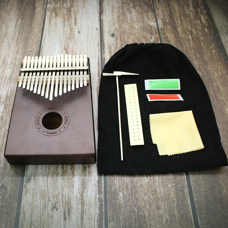 17 ключ калимба Mbira Calimba Африканский твердый красное дерево большой палец пианино палец с сумкой клавиатура Marimba деревянный музыкальный инструмент