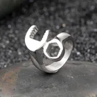 Креативный дизайн изогнутый металлический механический ключ кольцо в стиле хип-хоп Стиль Для Мужчин's Rock Байкер ювелирные изделия