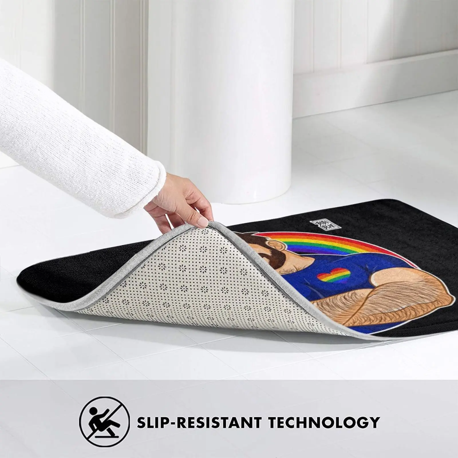 

Adam Likes Arms - Pride Carpet Mat Rug Cushion Soft Bobobear Bobobearart Bobo Bear Bear Bear Week Bear Weekend Otter