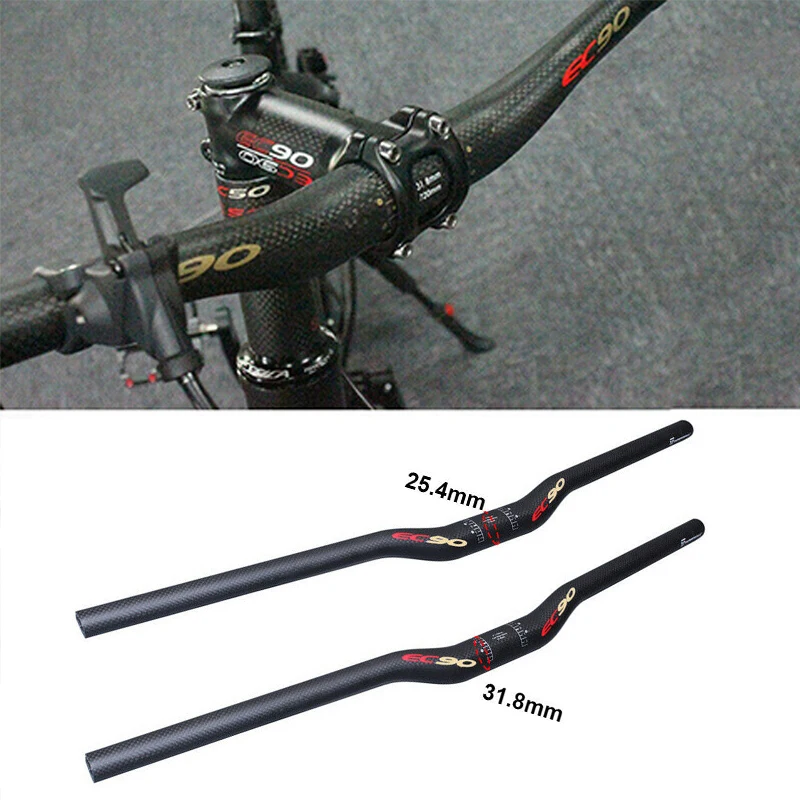 

EC90 25,4 руль из углеродного волокна плоский бар Дорожный велосипед бар 580-760 мм матовая подъемная планка велосипедная Ручка Бар Аксессуары для...