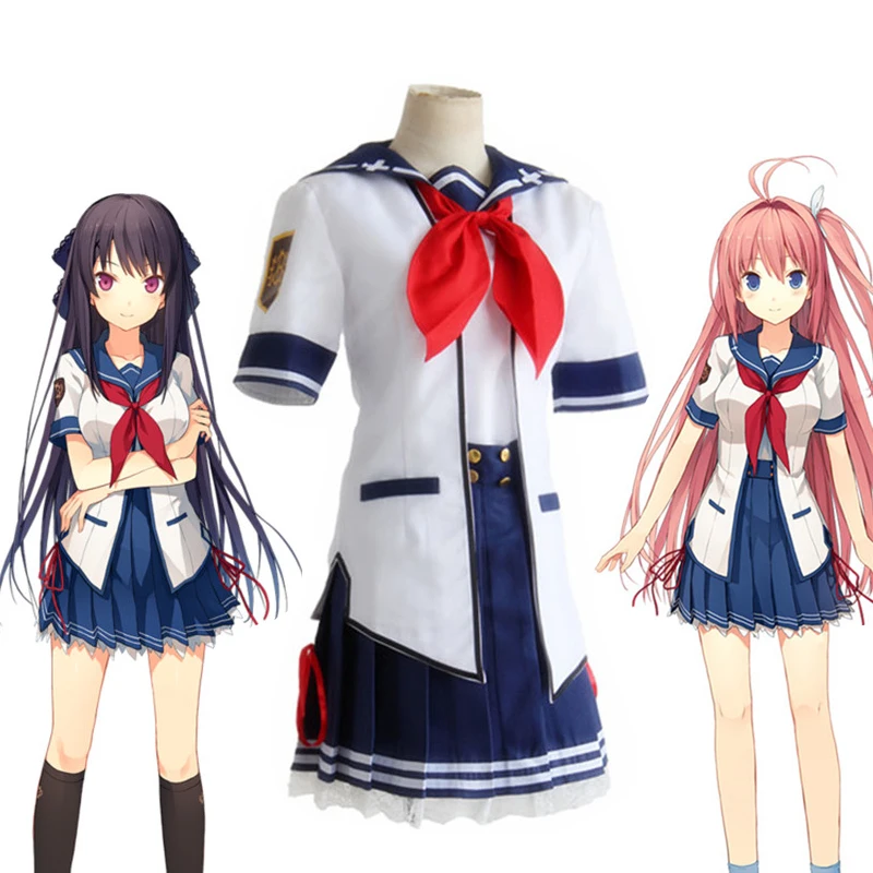 Костюм для косплея Ao no Kanata Four Rhythm Aokana костюм Across the Blue Mashiro Arisaka Asuka Kurashina школьная