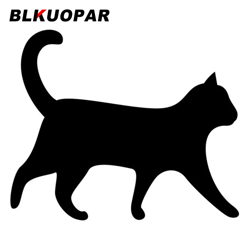 

Виниловая наклейка BLKUOPAR, водостойкая, с изображением кота, ходящего силуэта, для автомобиля