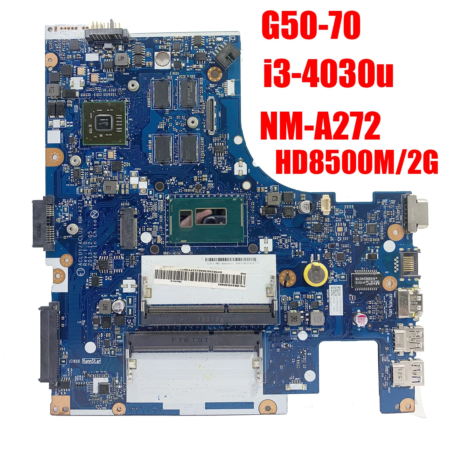 

Оригинальная материнская плата для ноутбука Lenovo NM-A271 с HD8500M, 2 Гб GPU, системная плата 100% протестирована, хорошая работа