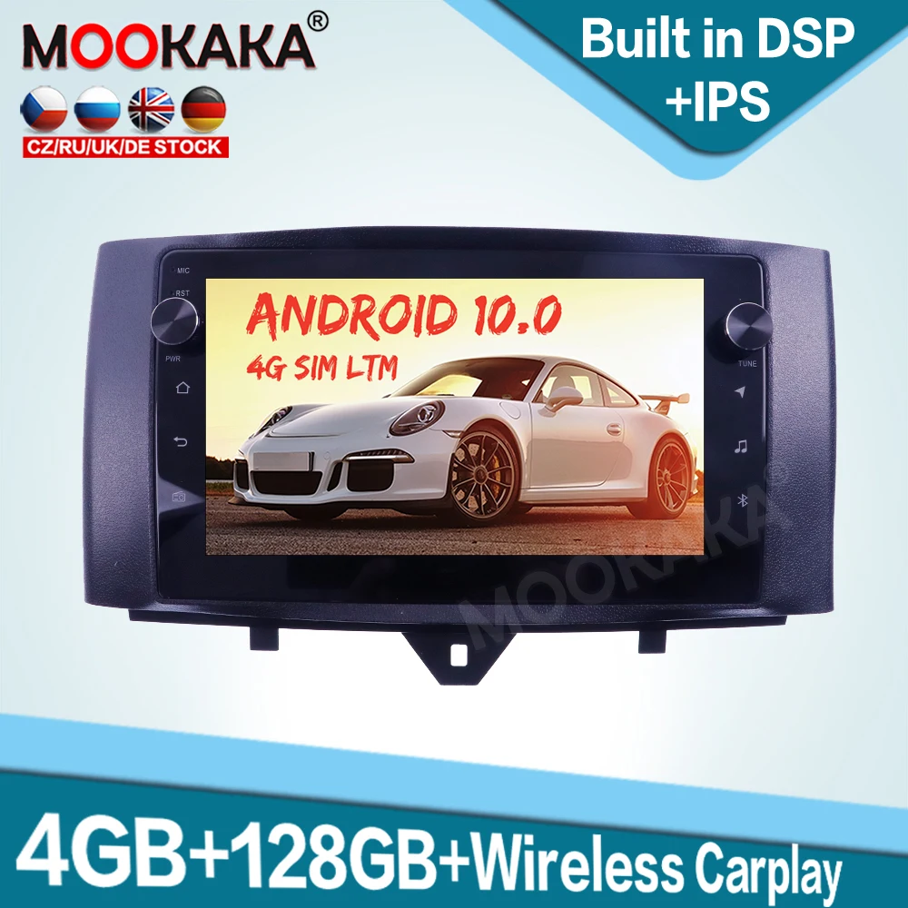 

128GB Carplay Android 10.0 Car Multimedia Player for Benz Smart 2011-2015 Auto Radio GPS Navigation Audio Stereo Head Unit DSP