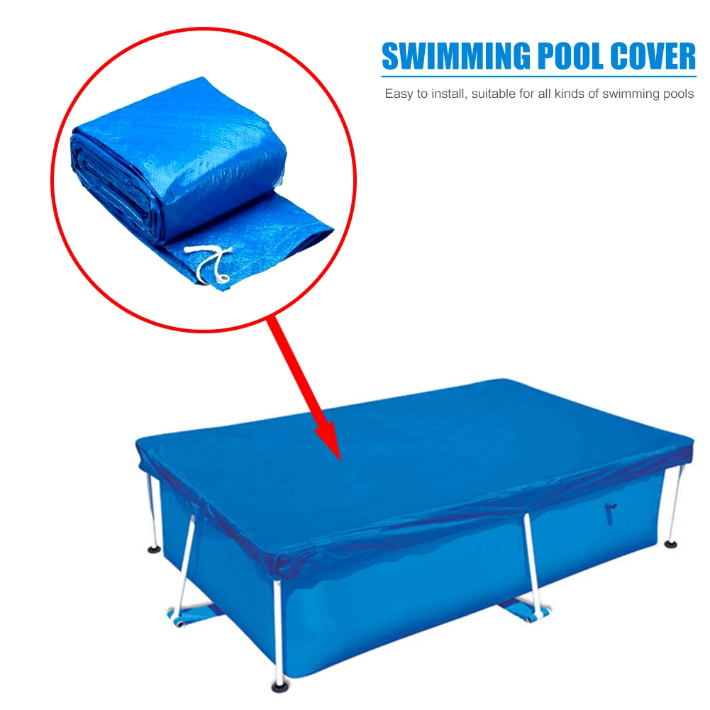 

PE Swimming Paddling Pool Cover Tarpaulin Waterproof Swim Pool Tub Rain Dustproof Covers Outdoor Garden Floor Mat