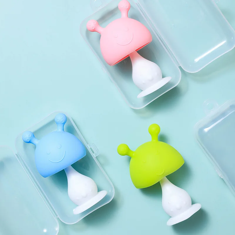 

Baby Bell Teether Baby Chew Food Grade Silicone Children Molar Stick Cute Rabbit Teeth Trainer Baby Bell Toy Gift Storage Box