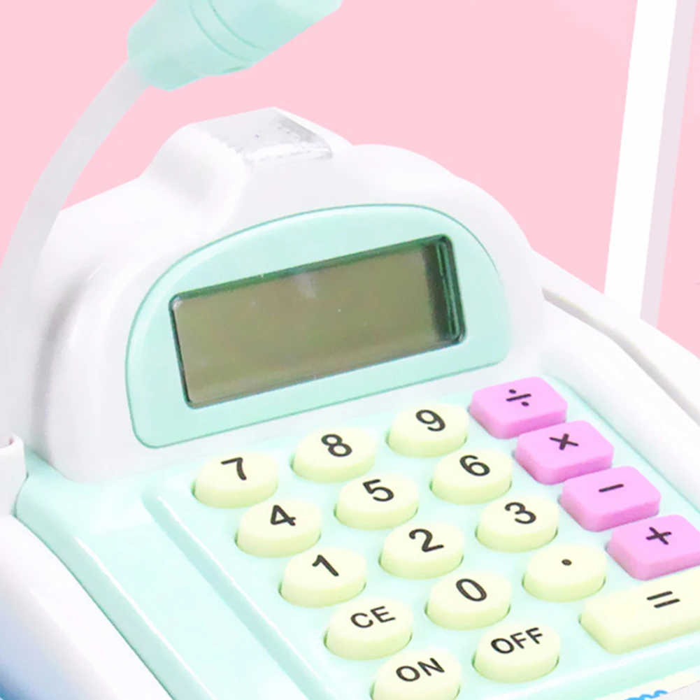 Симулятор рынка кассового аппарата набор еды звуковой светильник дети ролевые