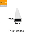 10x20 мм, толщиной 1 мм2 мм, Прямоугольная алюминиевая трубка-профиль, 6063 алюминиевая квадратная труба, алюминиевый профиль для украшения