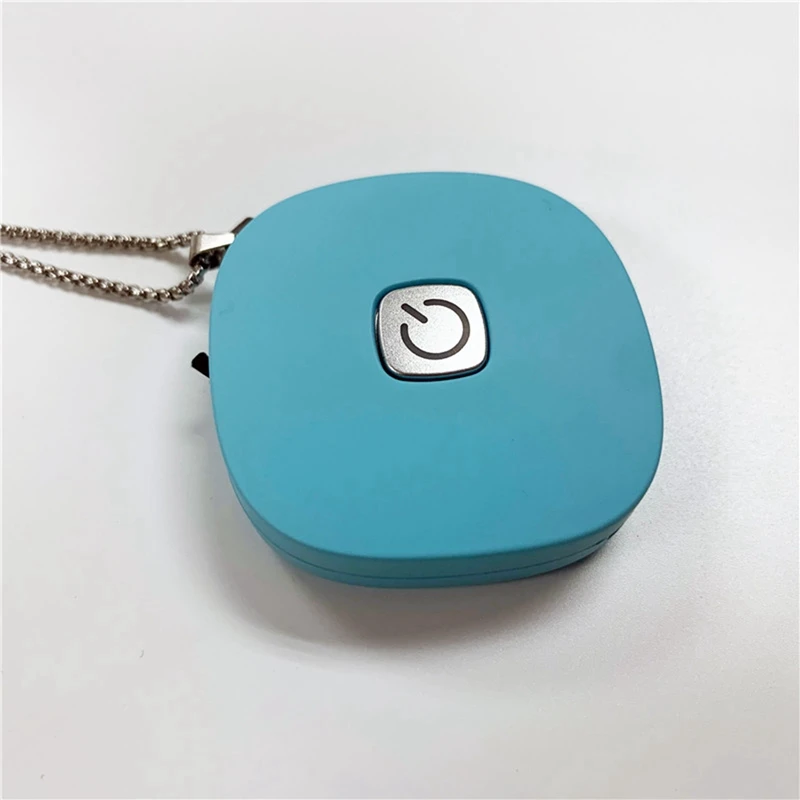 

2 Set Personal Air Purifier Necklace Wearable,Mini Portable Air Freshner Ionizer Negative Ion Generator,Blue & Black