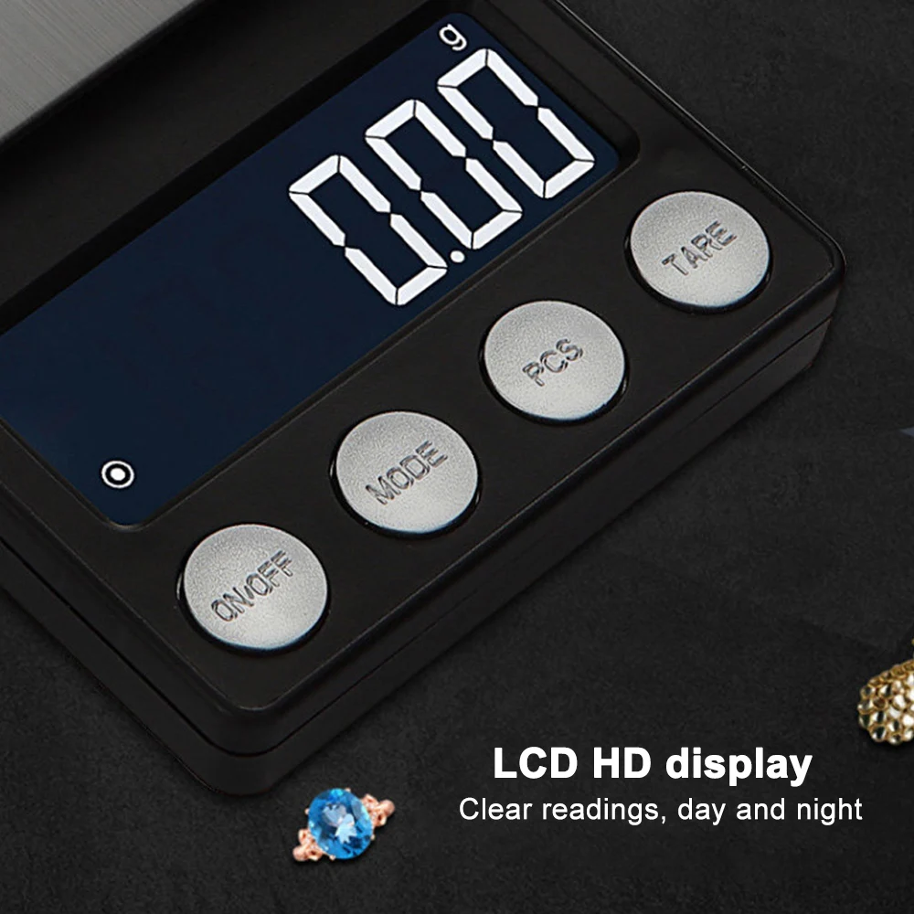 

500g 0.01 Electronic Mini LCD Digital DIY Jewelry Scale High Accuracy Backlight Pocket Jewelry Weight