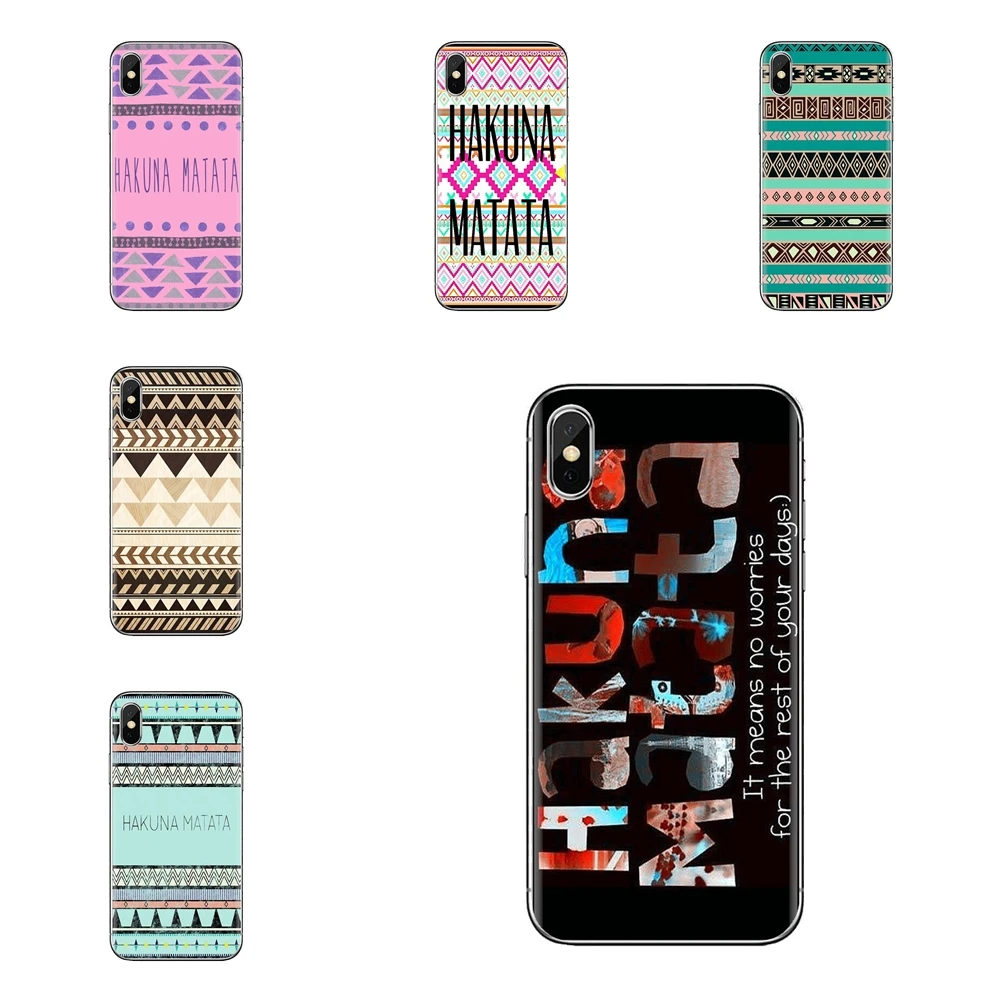 Для iPhone XS Max XR X 4 4s 5 5S 5C SE 6 6S 7 8 Plus samsung Galaxy J1 J3 J5 J7 A3 A5 TPU Чехлы Hakuna Matata Aztec Andes Trial |