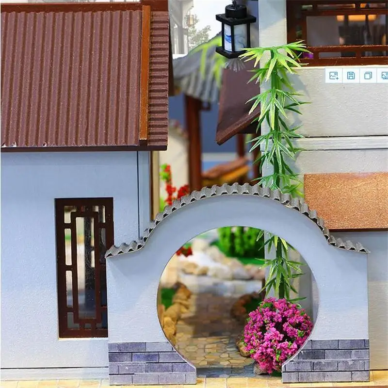 

DIY doll house kit Chinese style architecture DIY miniature furniture model home decoration creative Christmas birthday gifts
