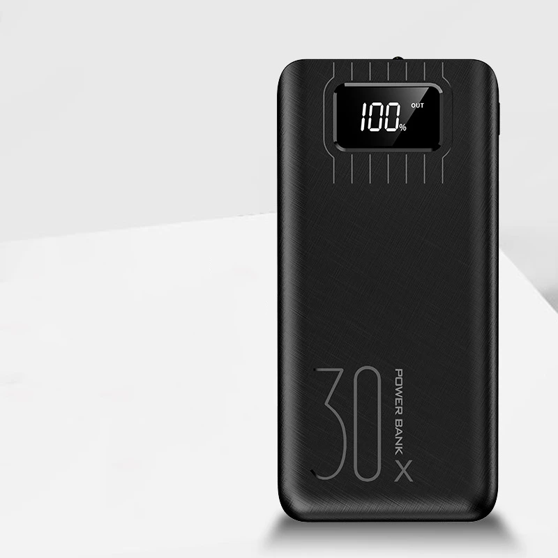 30000 мАч Внешний аккумулятор Poverbank 2 Usb Lcd power Bank портативное зарядное устройство для мобильного телефона для Xiaomi Mi Iphone X, huawei