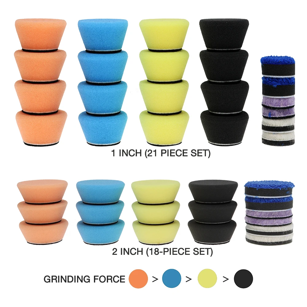1 дюйм 2 дюйма Губка для полировки грубая средняя и тонкая подходит губок RO/DA