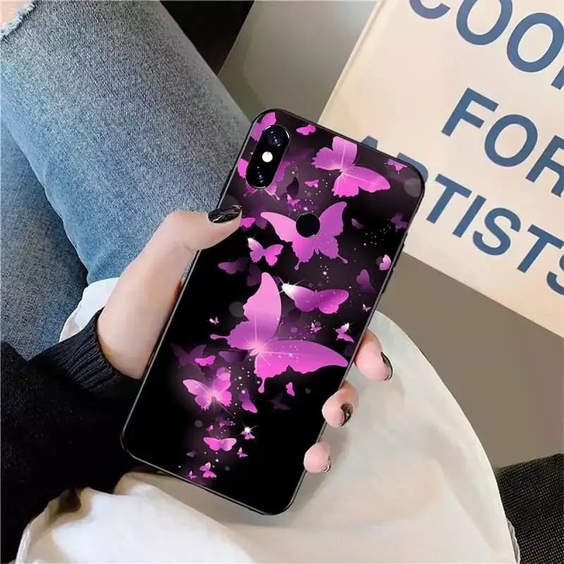 

Cute Butterfly animal pattern Phone Case For Xiaomi Redmi note 7 8 9 t max3 s 10 pro lite funda shell coque