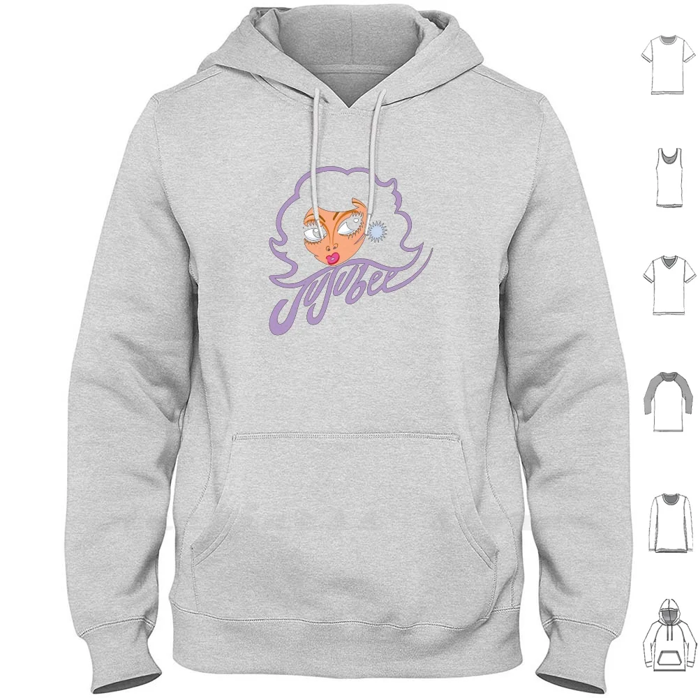 

Jujubee Hoodie Long Sleeve Present Good Stuff Cute Stuff Kids Fashion Cartoon Simple Design Character Words Geek