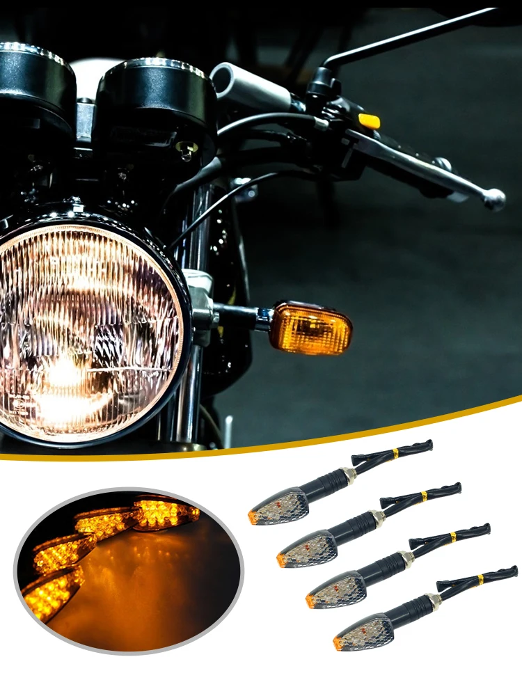 12V мотоциклов поворотник Индикаторы Янтарный светодиодный шоры светильник s
