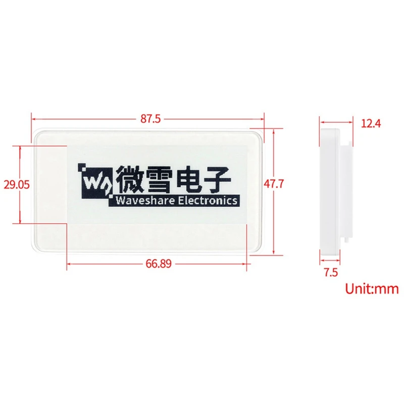 

Waveshare 2.9Inch Pive NFC-Powered E-Paper Wireless Powering Data Transfer No Battery Required