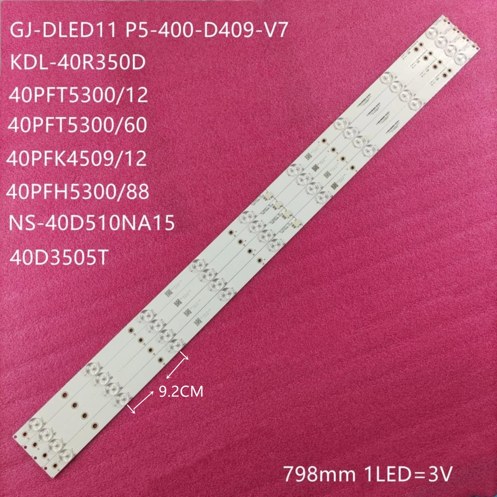 Светодиодный Подсветка полосы для Philips 40 &quotТВ 40PFT5300/12 40PFT5300/60 40PFK4509/12 40PFH5300/88 KDL 40R350D