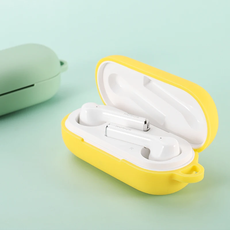 Силиконовый чехол защитный для Honor FlyPods 3 наушники с крючком мультяшный кулон |