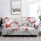 Роскошный растягивающийся чехол для дивана с 3D принтом в виде цветка сливы, чехол для дивана, чехол для гостиной, эластичный чехол для дивана на 1234 места