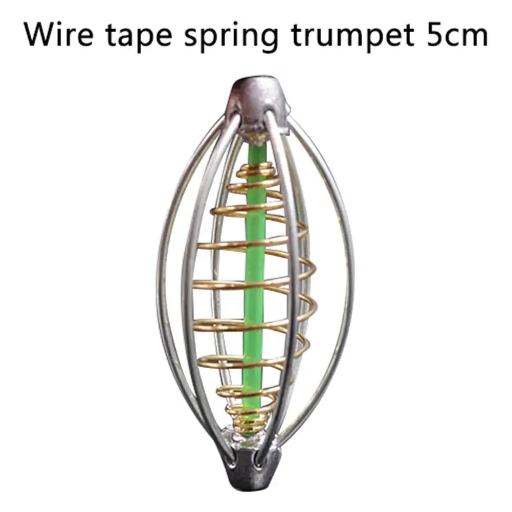 Fishing Bait Cage Trap Basket Feeder Holder Lead Sinker Swivel Spring Lure Fish | Спорт и развлечения