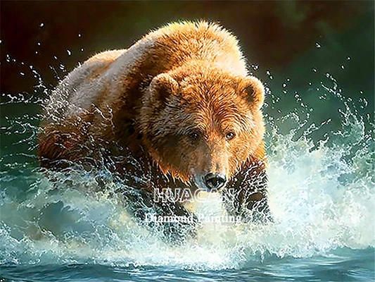 3D Алмазная вышивка Природа Пейзаж Дерева Медведь горный хрусталь вышивки крестом поделки алмазами Вышивка Алмазная мозаика Украшения дома - Цвет: AP7088