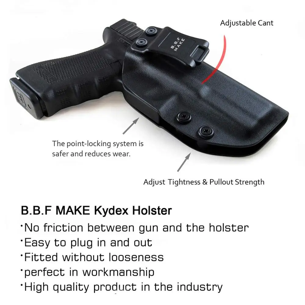 B.B.F Make IWB Тактический KYDEX пистолет кобура: Глок 17 22 31 внутри скрытый пояс для