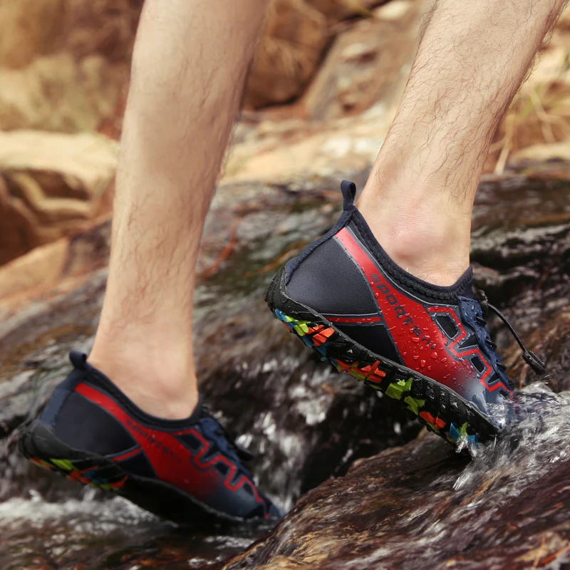 

Men Women Non-slip Durable Water Shoe Rubber Light Beach Barefoot Sneakers Sport Shoes Breathable Trekking Upstream Aqua Shoes