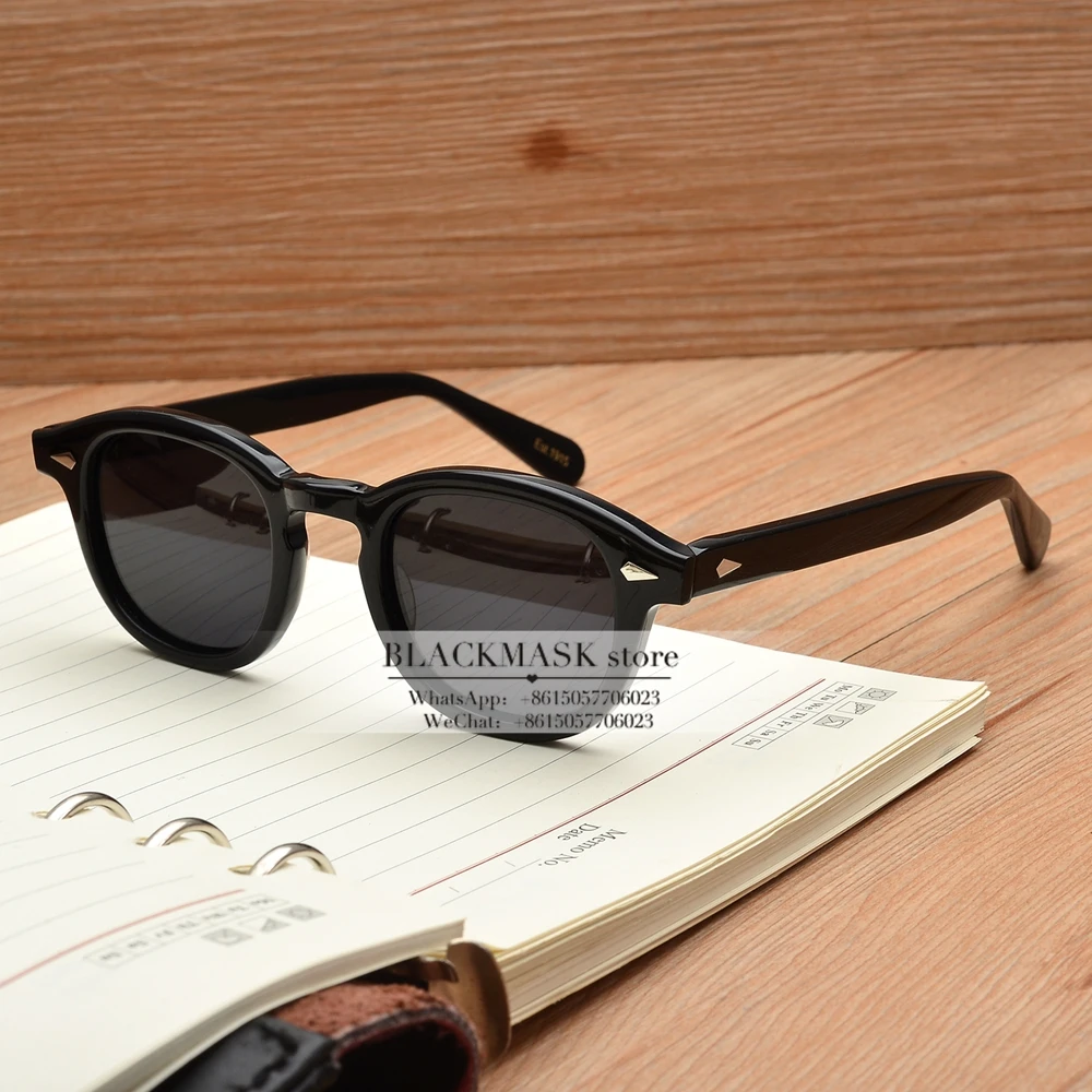 Новинка, винтажные Круглые Солнцезащитные очки из ацетата, lunette soleil femme, Ретро стиль, брендовые дизайнерские солнцезащитные очки для женщин и мужчин, oculos de sol, красные линзы