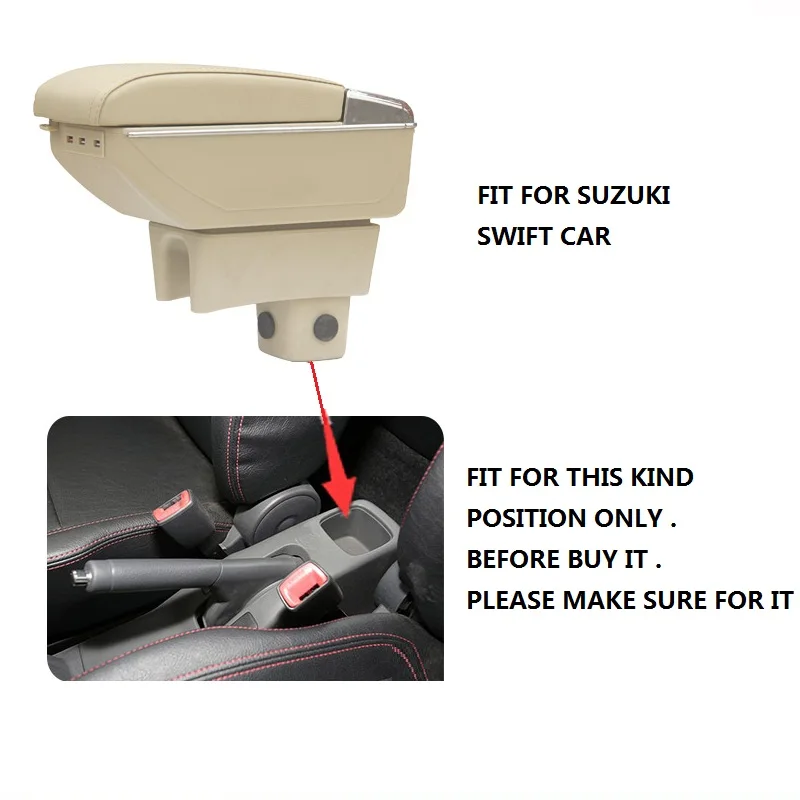 Городской автомобильный подлокотник CITYCARAUTO большой + роскошный USB-подлокотник