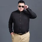 Мужская деловая рубашка с длинным рукавом antumn, Классическая рубашка большого размера для свадьбы, офиса, деловая рубашка большого размера 10XL, 9XL, 12XL, 13XL, 60, 56, 58