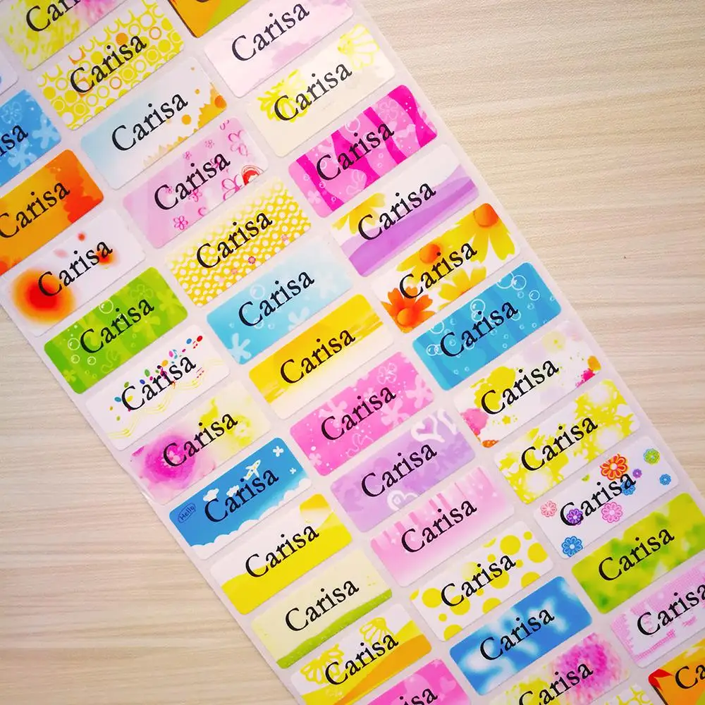 Красочные настраиваемые наклейки с именами Набор наклеек аксессуары винтажные