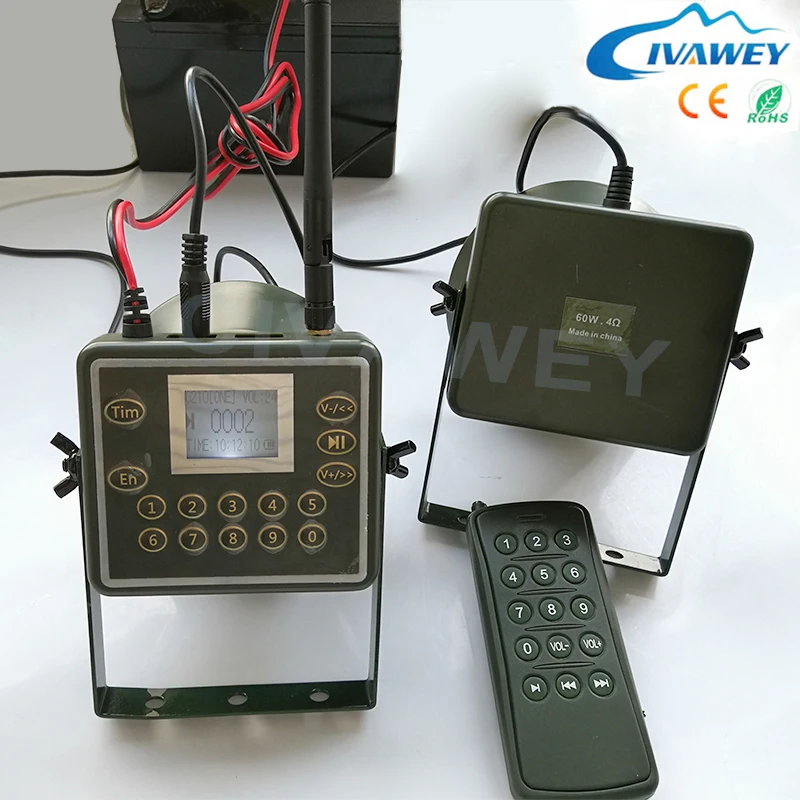 2x60 Вт громкоговоритель Электрический Гусь ворона утка звонящий диких животных