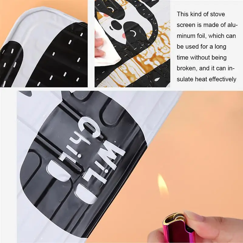 

Kitchen Gadgets Oil Splatter Screen Folding Aluminium Foil Plate Gas Stove Splash Proof Baffle Home Kitchen Cooking Tools