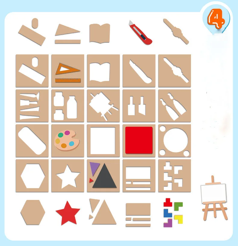 50 штук Детские раннее образование DIY Живопись Вышивка крестом пакет весело