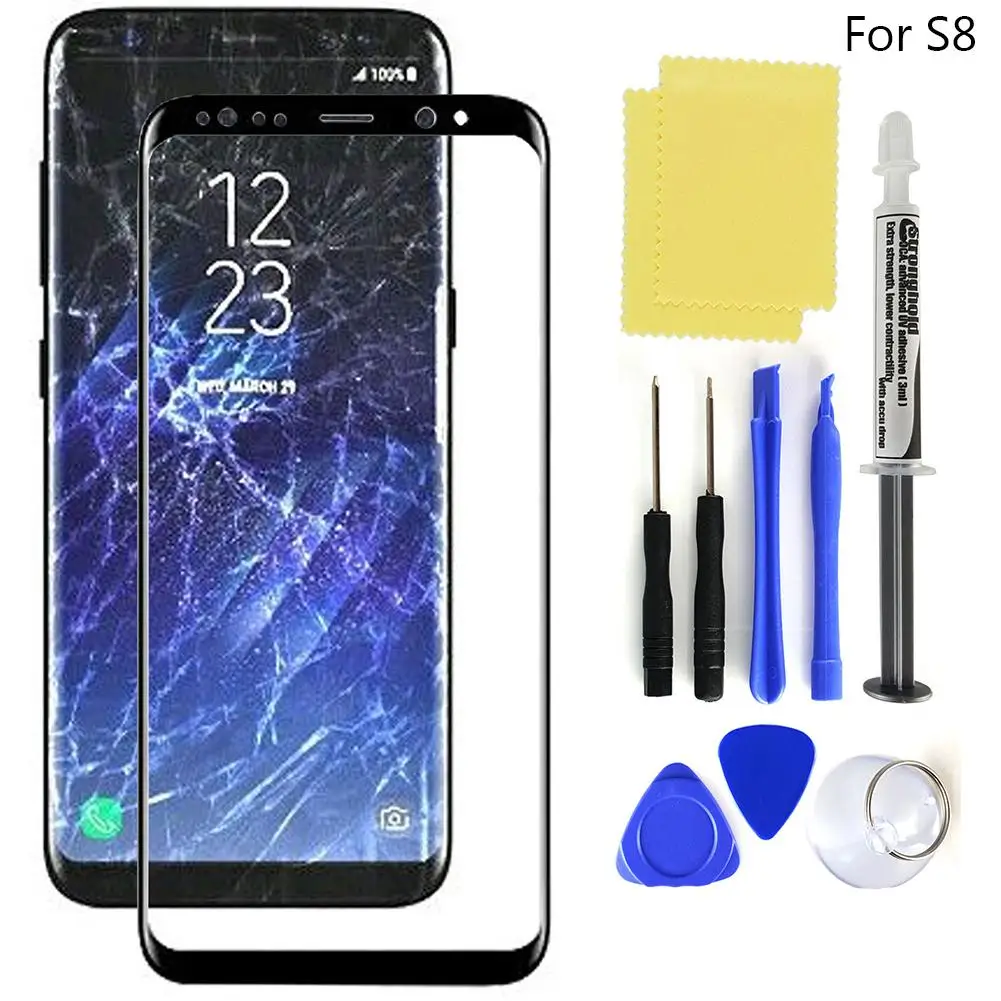 Replacement Front Glass Lens Screen LOCA Glue Kit for Samsung Galaxy S8 S10 Plus