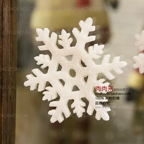 Снежинка Рождественская пена хлопковая стеклянная тарелка украшение для стекла