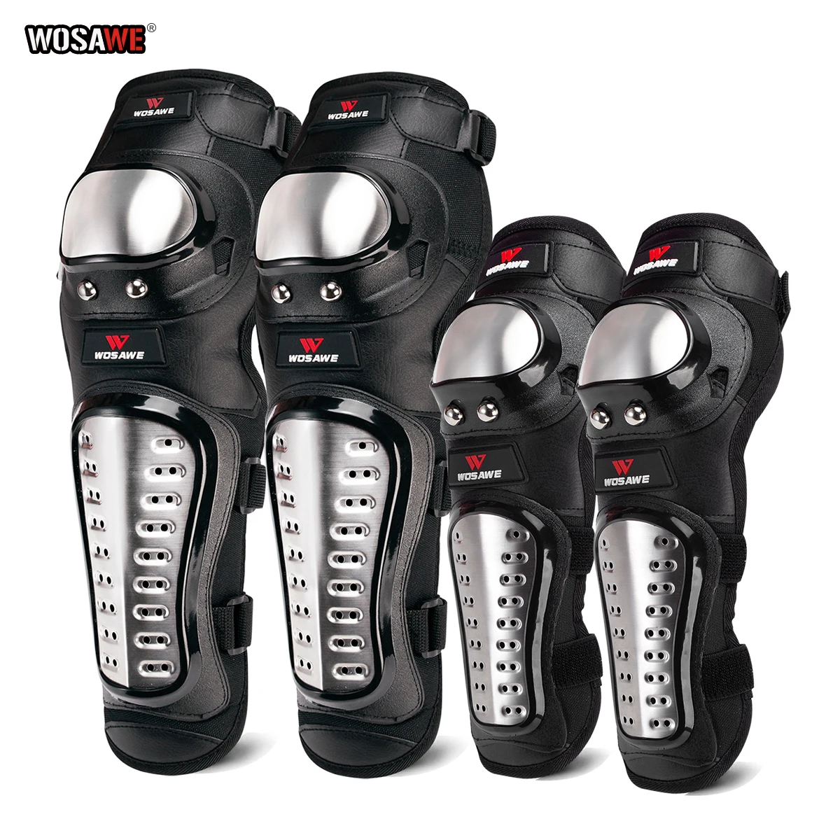 Наколенники WOSAWE из нержавеющей стали для мотогонок защитное снаряжение коленей