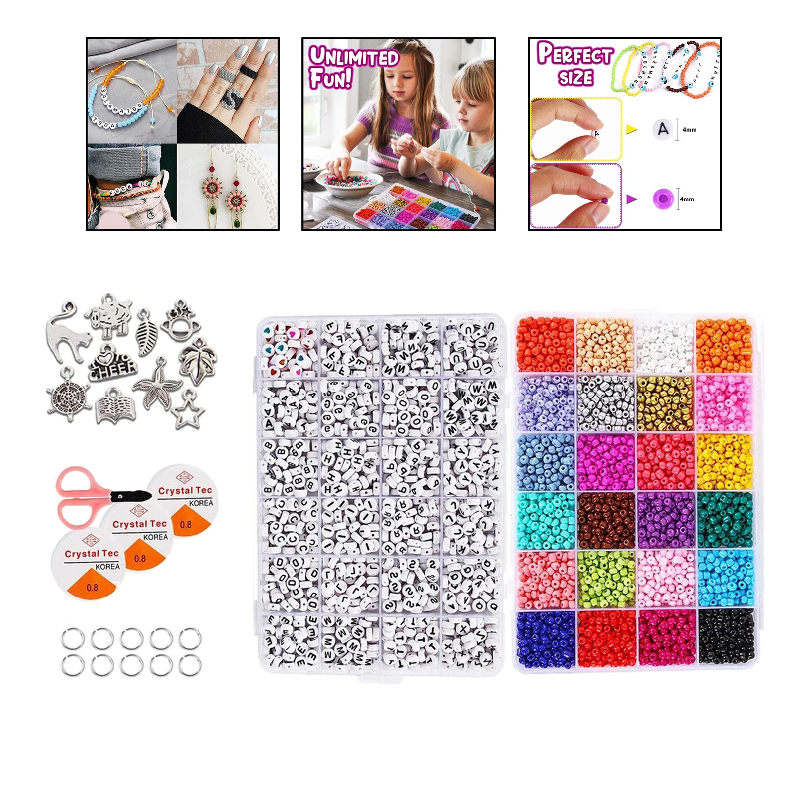 5000 шт. стеклянные бусины 4 мм | Украшения и аксессуары