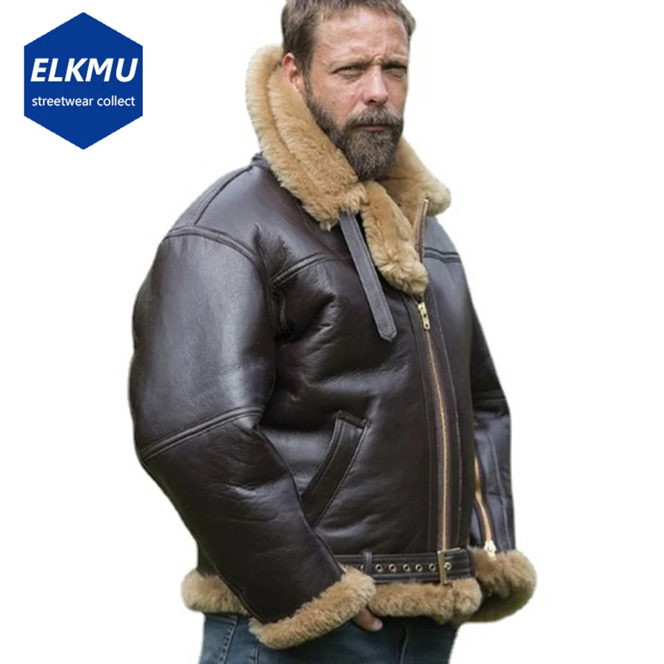 

Мужские зимние кожаные куртки, мужские толстые теплые замшевые овечьи мотоциклетные коричневые пальто