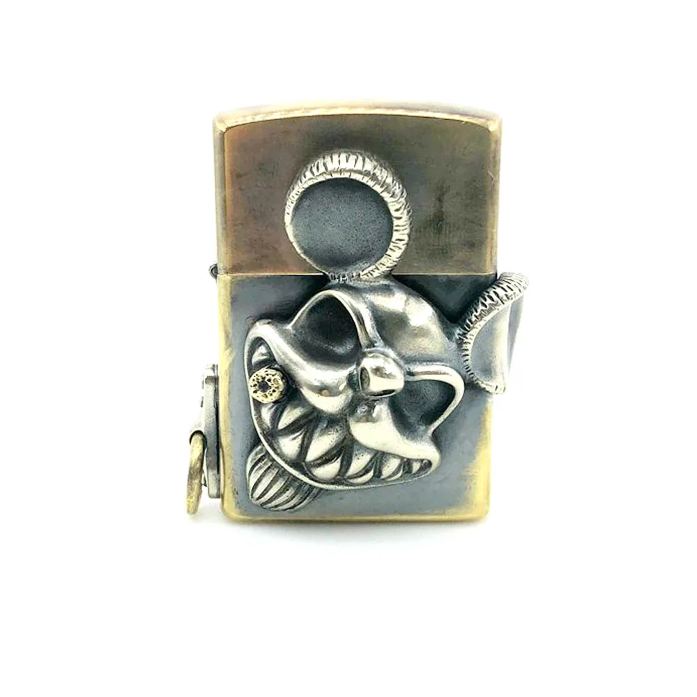 Открытый EDC ручной работы Whit латунный чехол для хранения мыши зажигалки